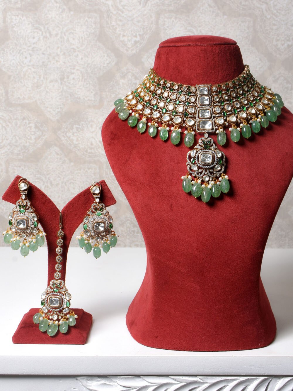 Anandi Polki Bridal Choker Set - Image 2