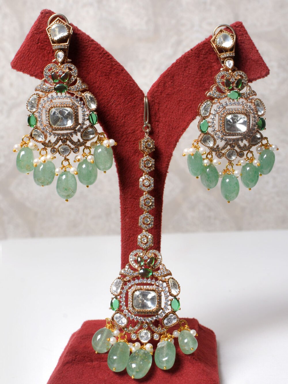 Anandi Polki Bridal Choker Set - Image 4