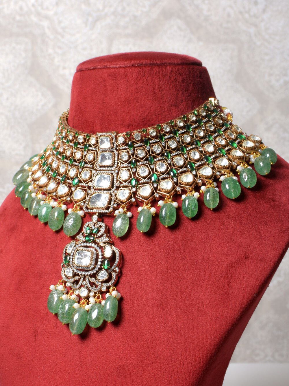 Anandi Polki Bridal Choker Set - Image 3