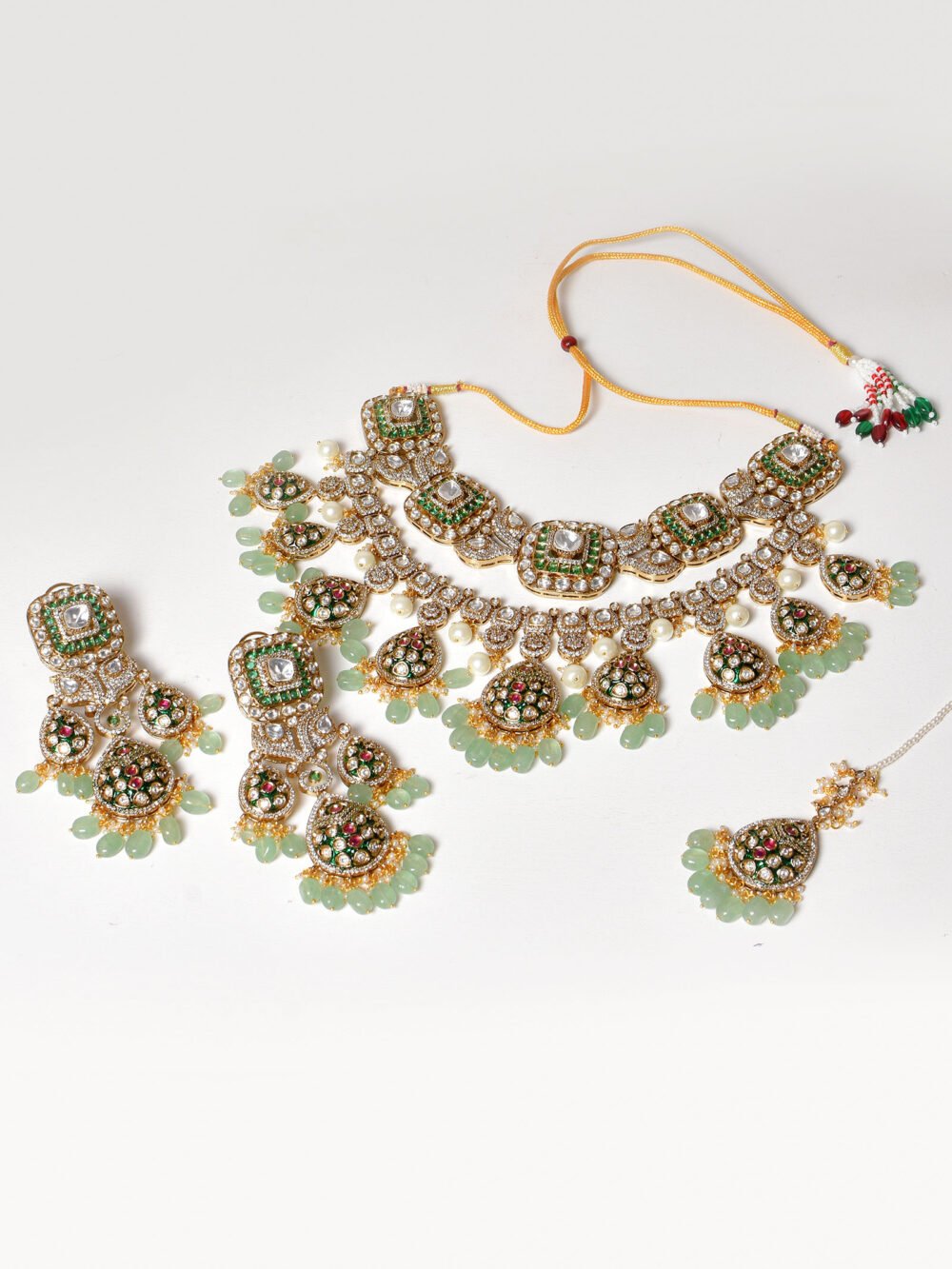 Aparna Polki Bridal Necklace Set - Image 9