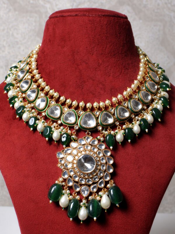 Anusha Polki Bridal Necklace Set