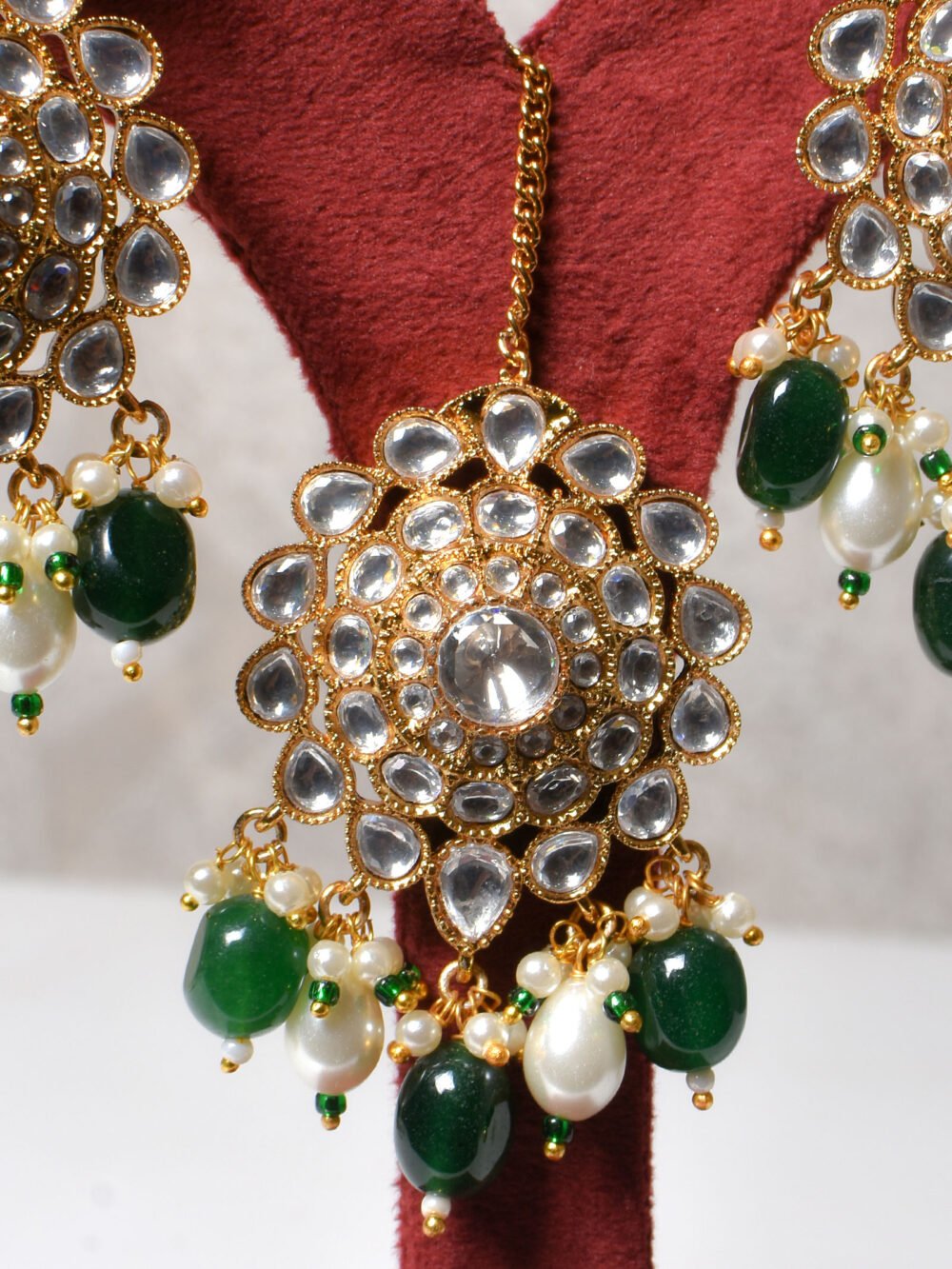 Anusha Polki Bridal Necklace Set - Image 6