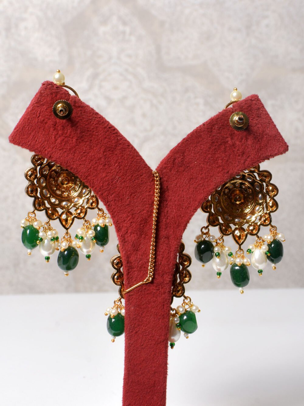 Anusha Polki Bridal Necklace Set - Image 7