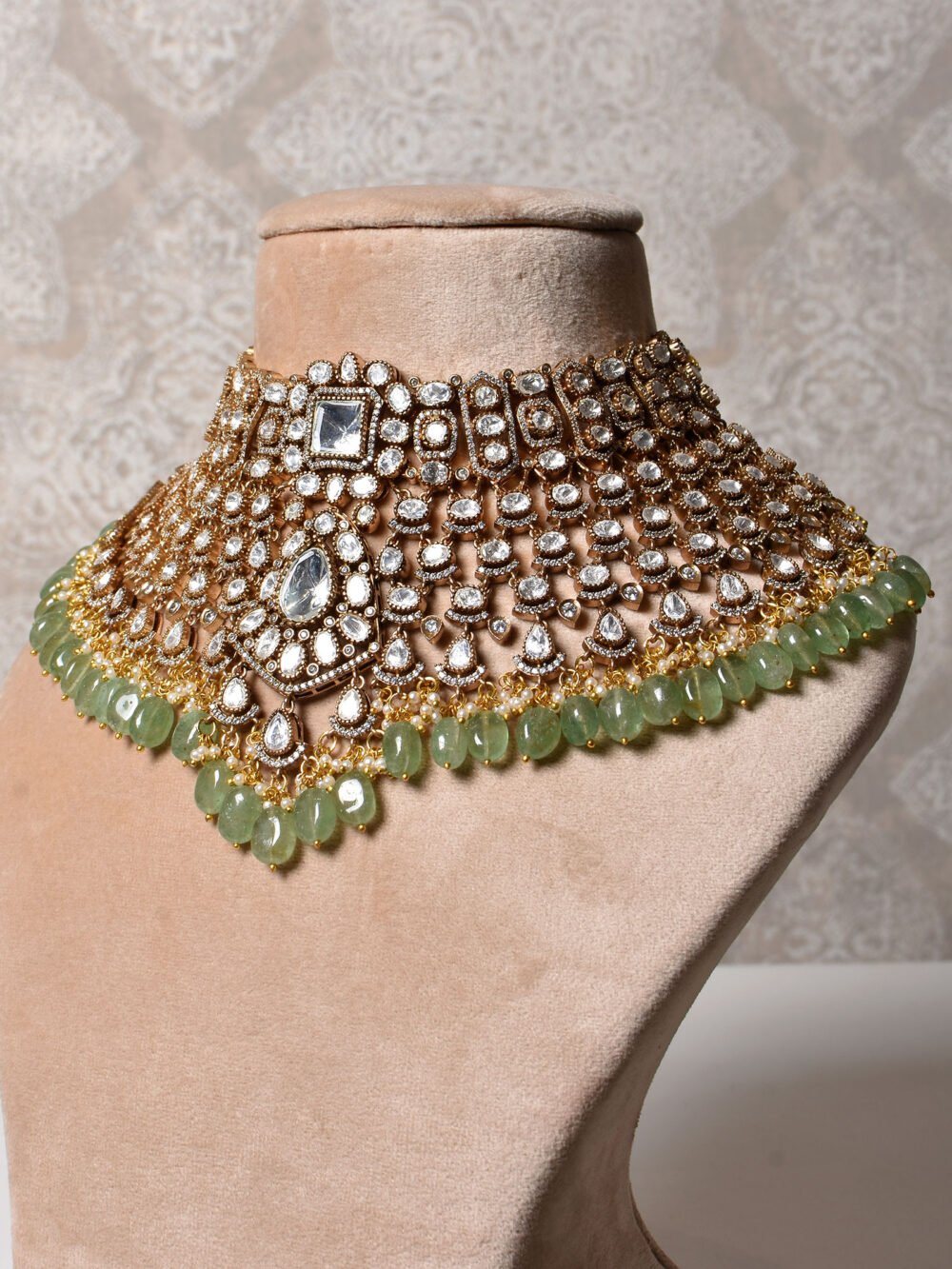 Anuja Polki Bridal Choker Set - Image 3