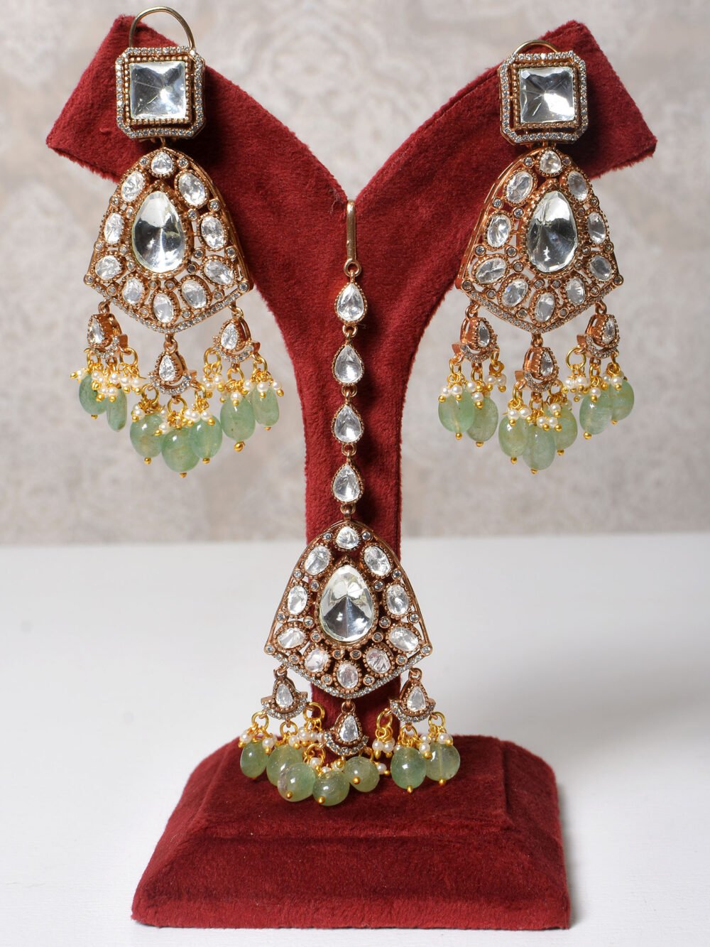Anuja Polki Bridal Choker Set - Image 4