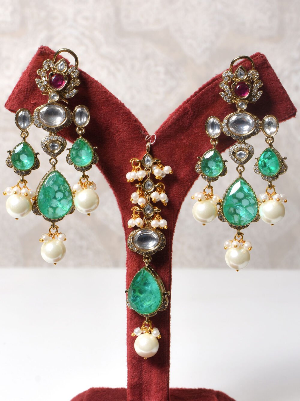 Mahira Polki Bridal Choker Set - Image 4