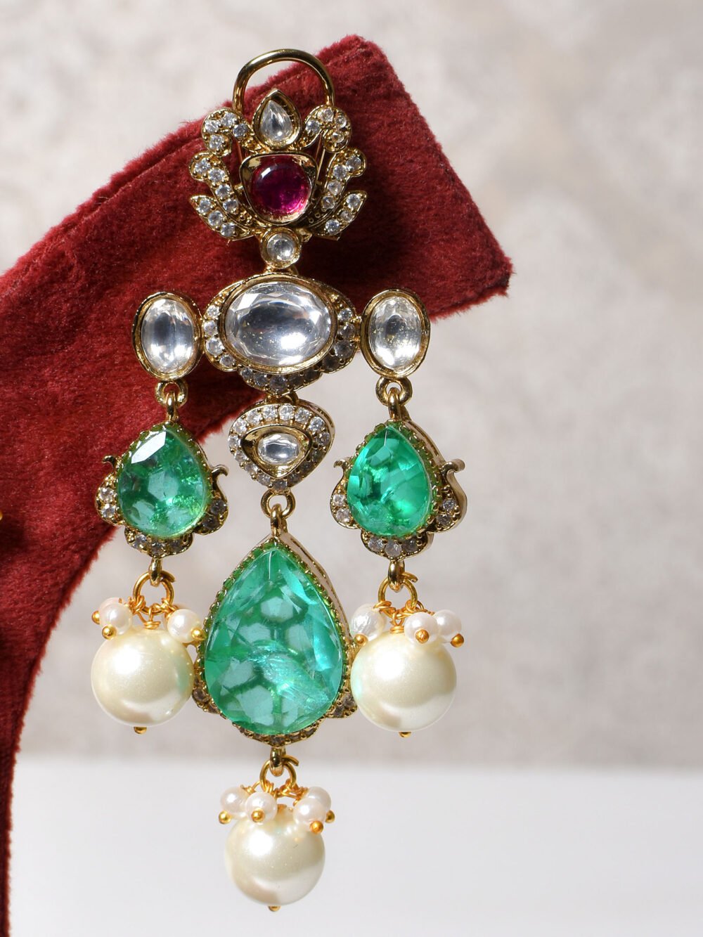 Mahira Polki Bridal Choker Set - Image 5