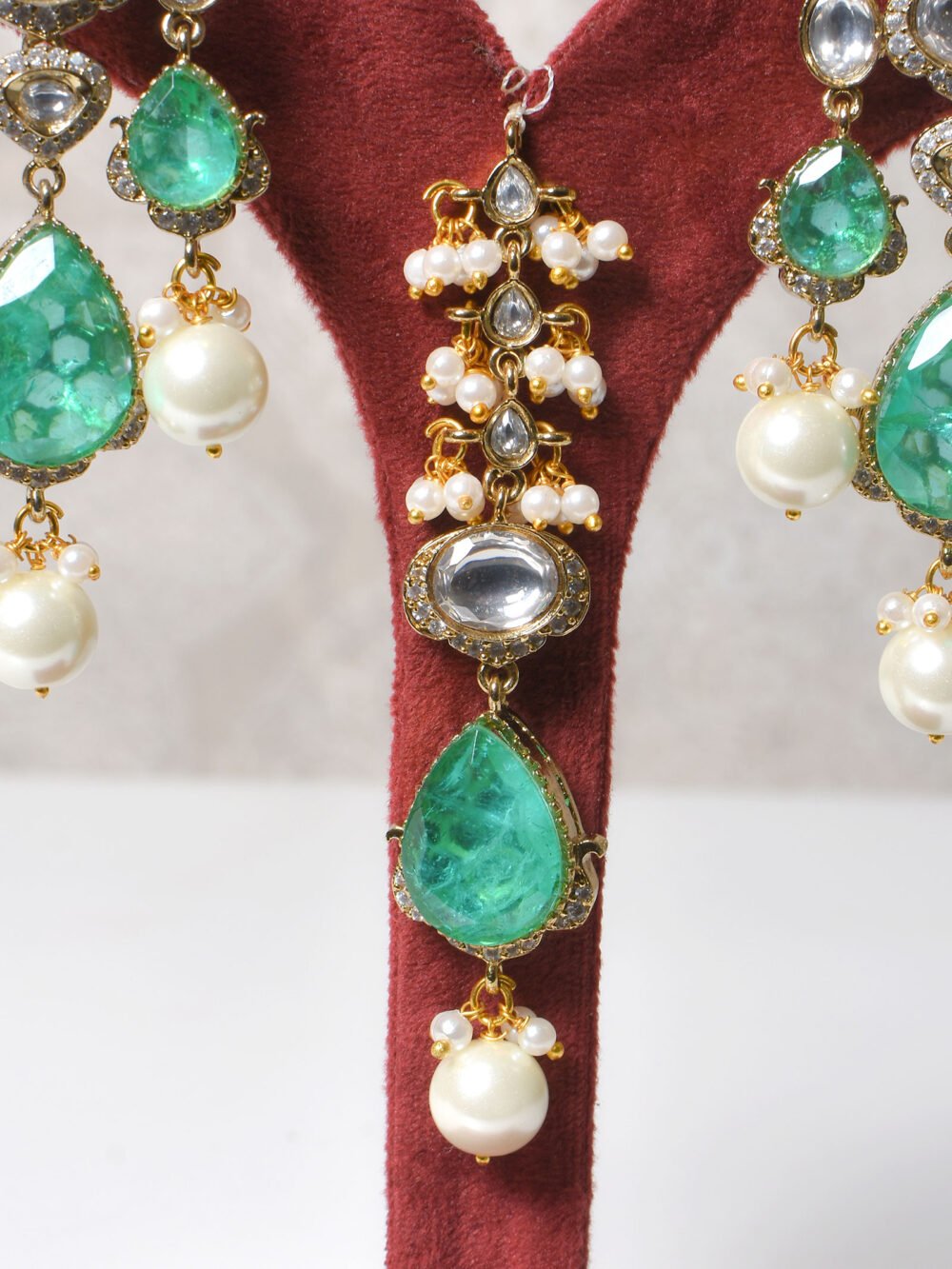 Mahira Polki Bridal Choker Set - Image 6