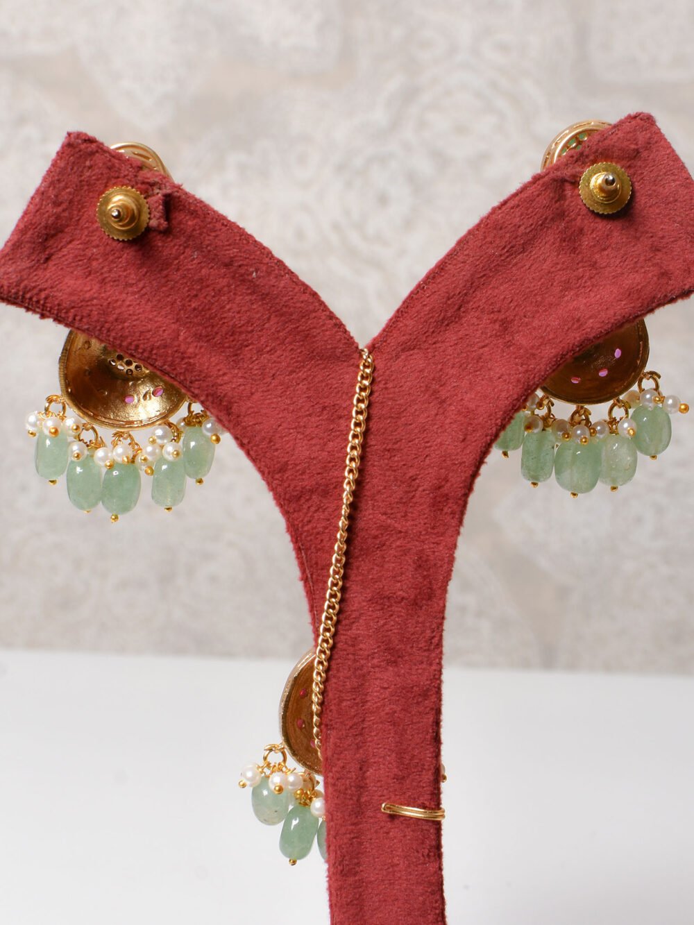 Adrika Polki Bridal Necklace Set - Image 7