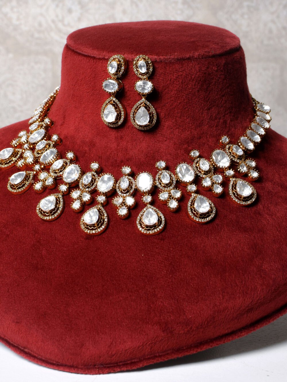 Anagha Polki Necklace Set - Image 2