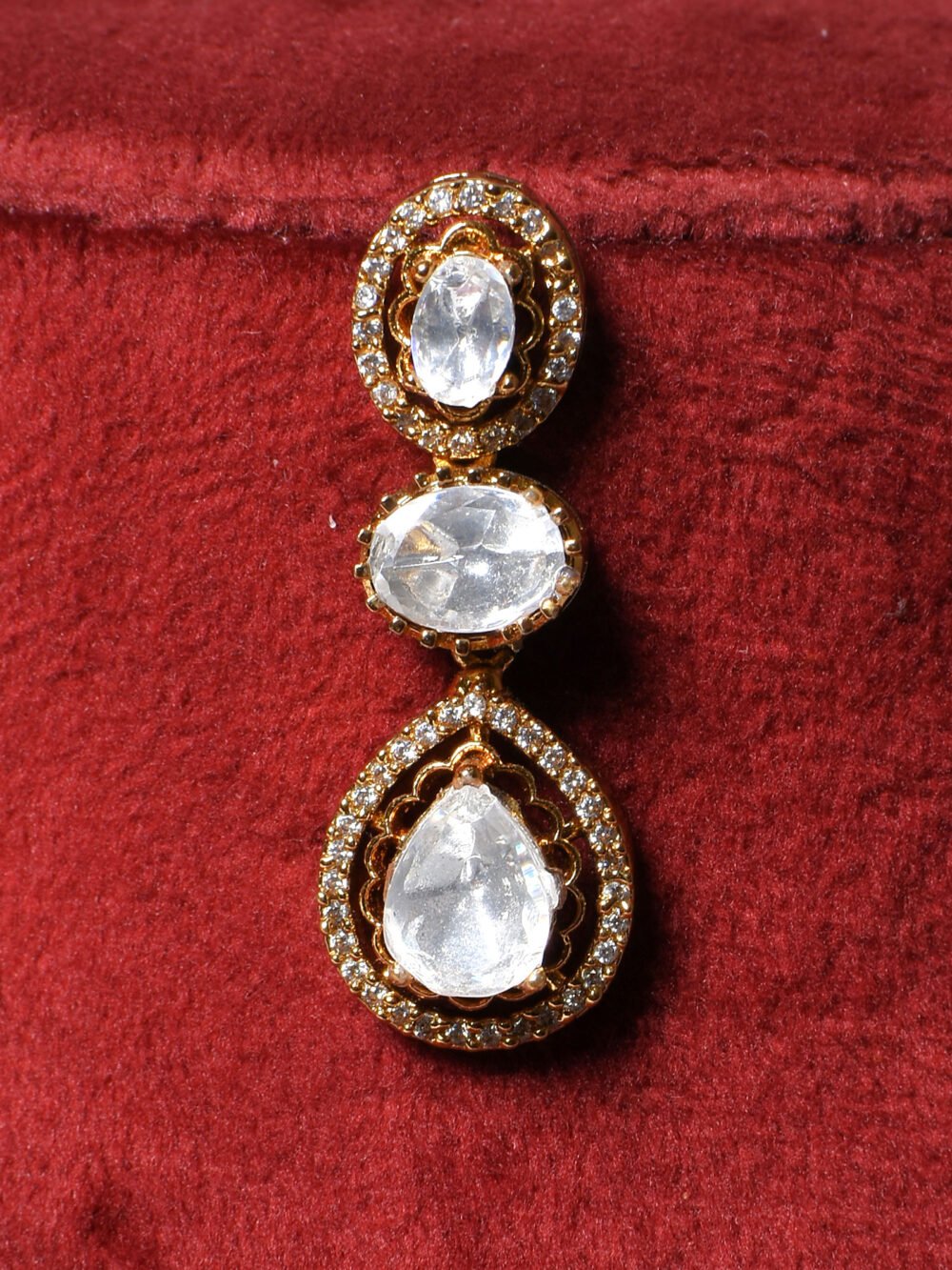 Anagha Polki Necklace Set - Image 4