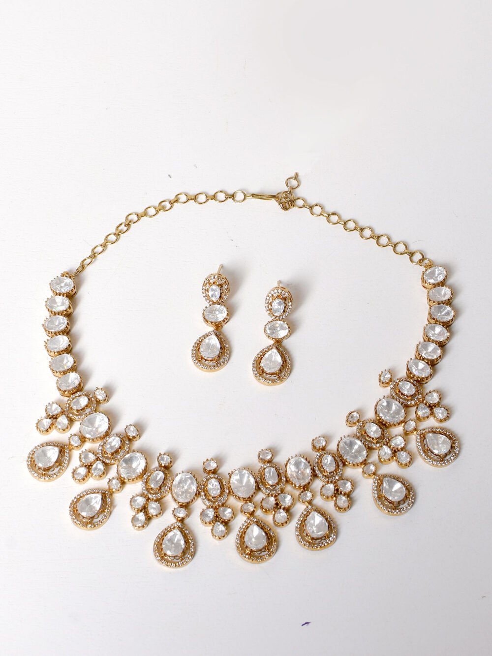 Anagha Polki Necklace Set - Image 7