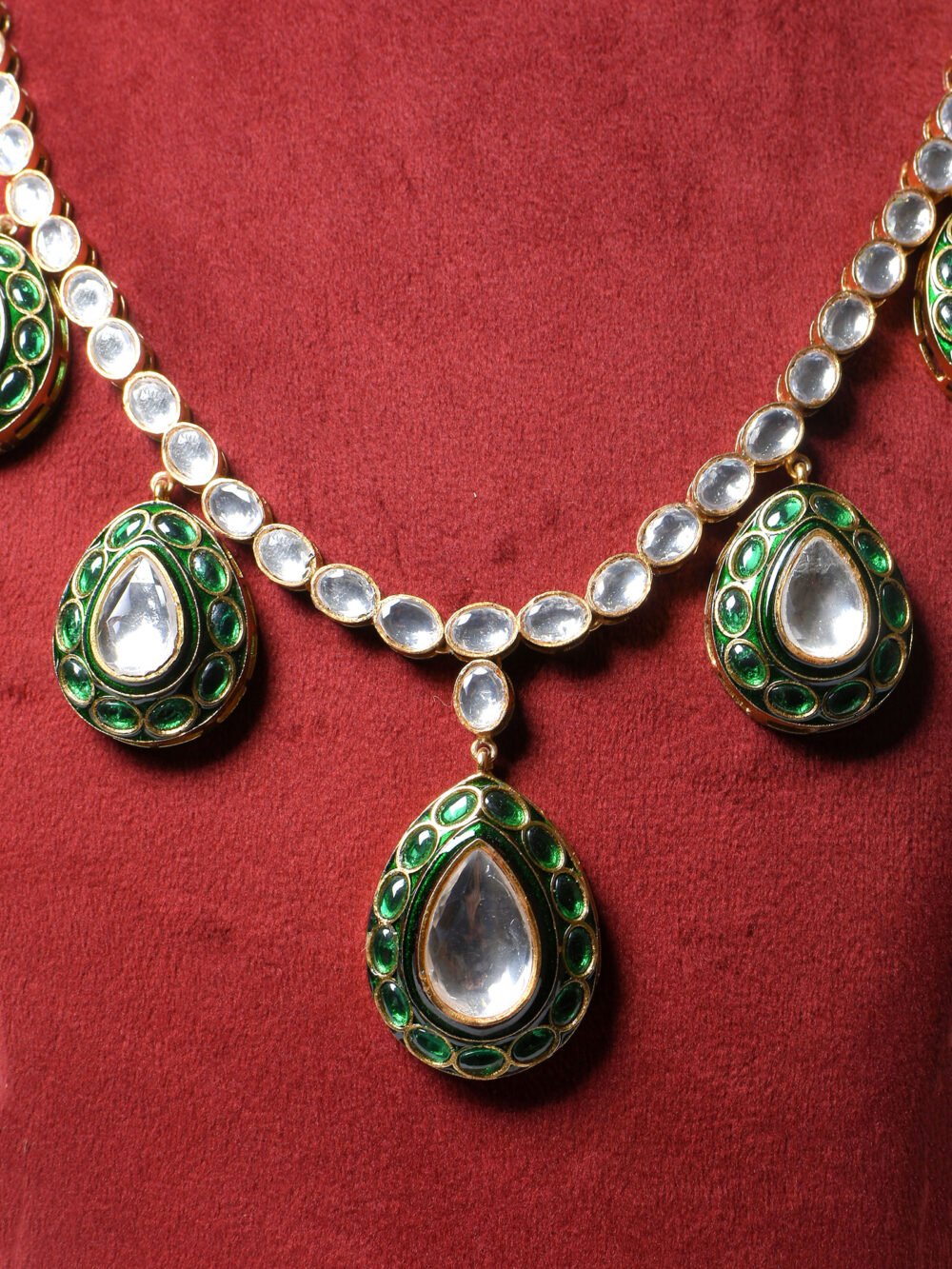 Arpita Polki Necklace Set - Image 4