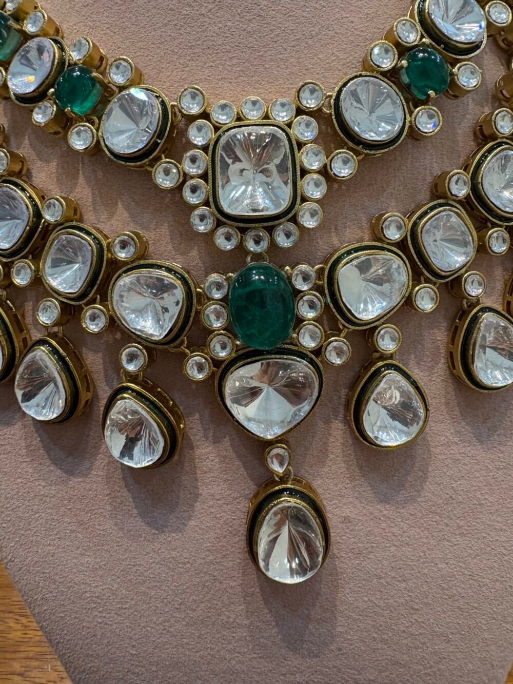 Amulya Polki Bridal Necklace Set - Image 4