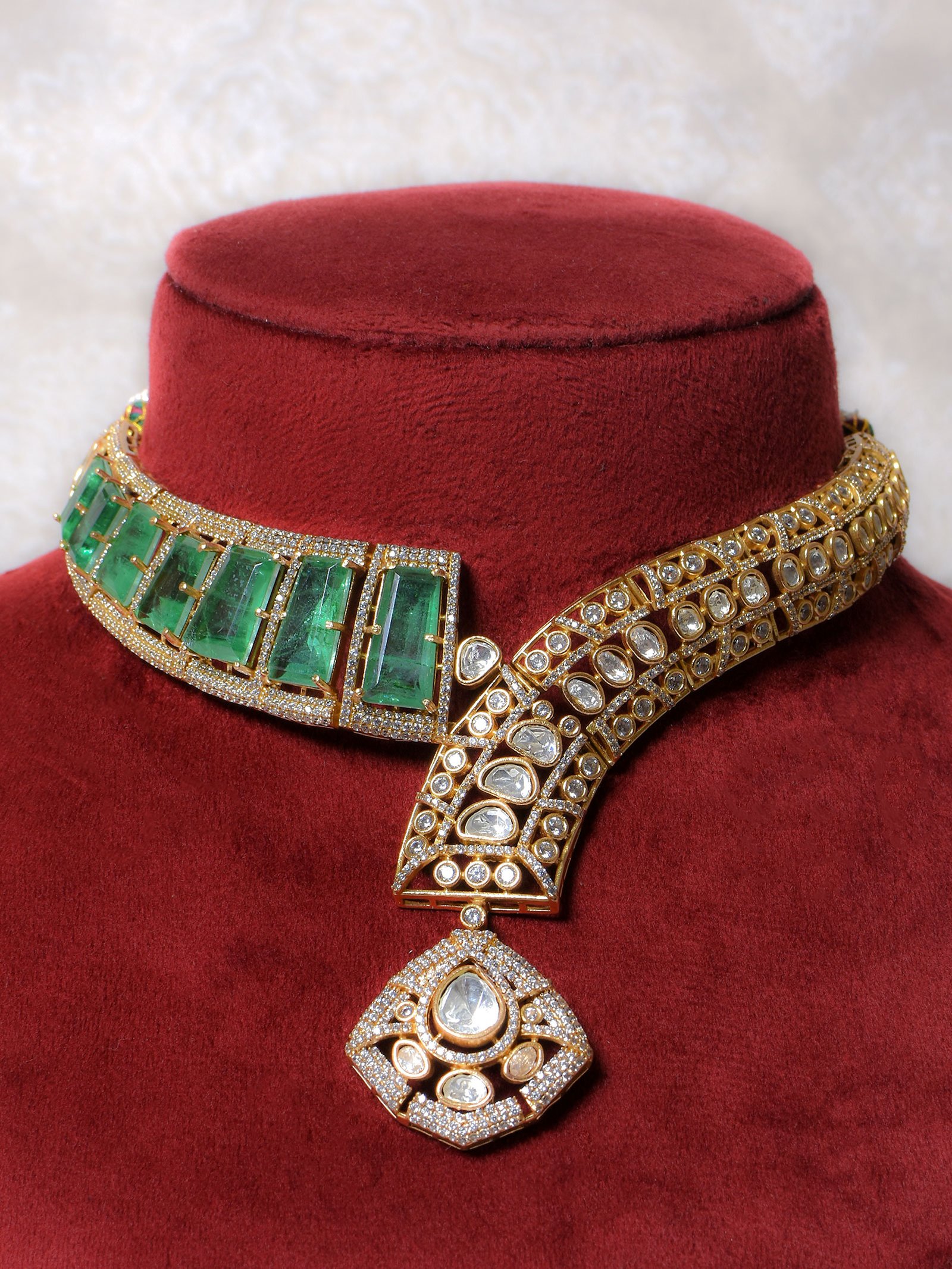 Mithusha Polki Necklace Set