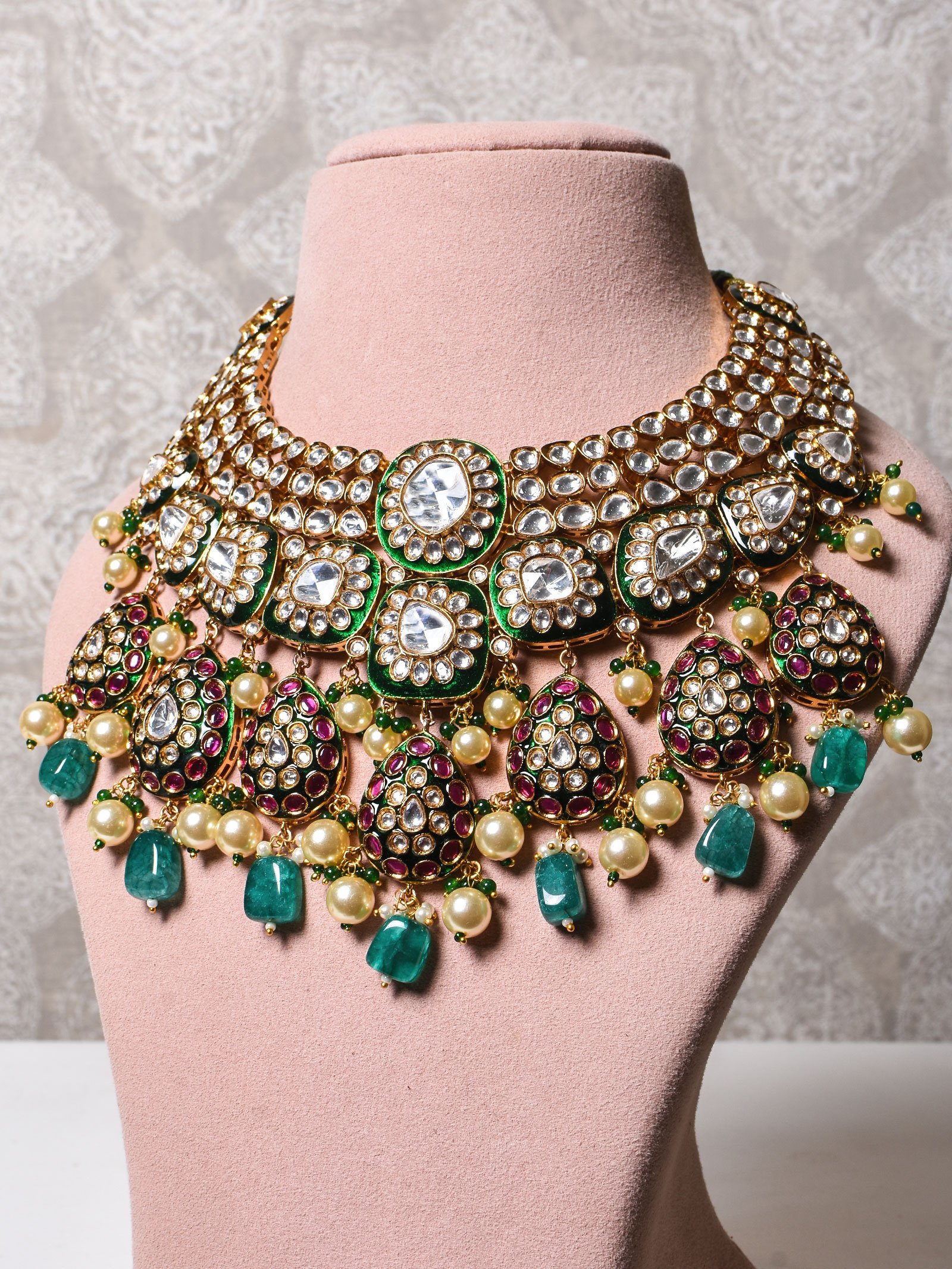 Bhuvika Polki Bridal Necklace Set
