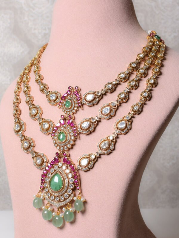 Alaya Polki Bridal layered Necklace Set