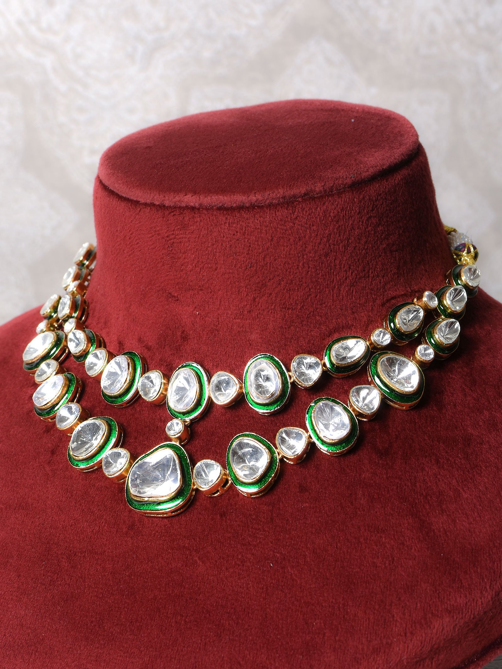 Suvrita Polki layered Necklace Set