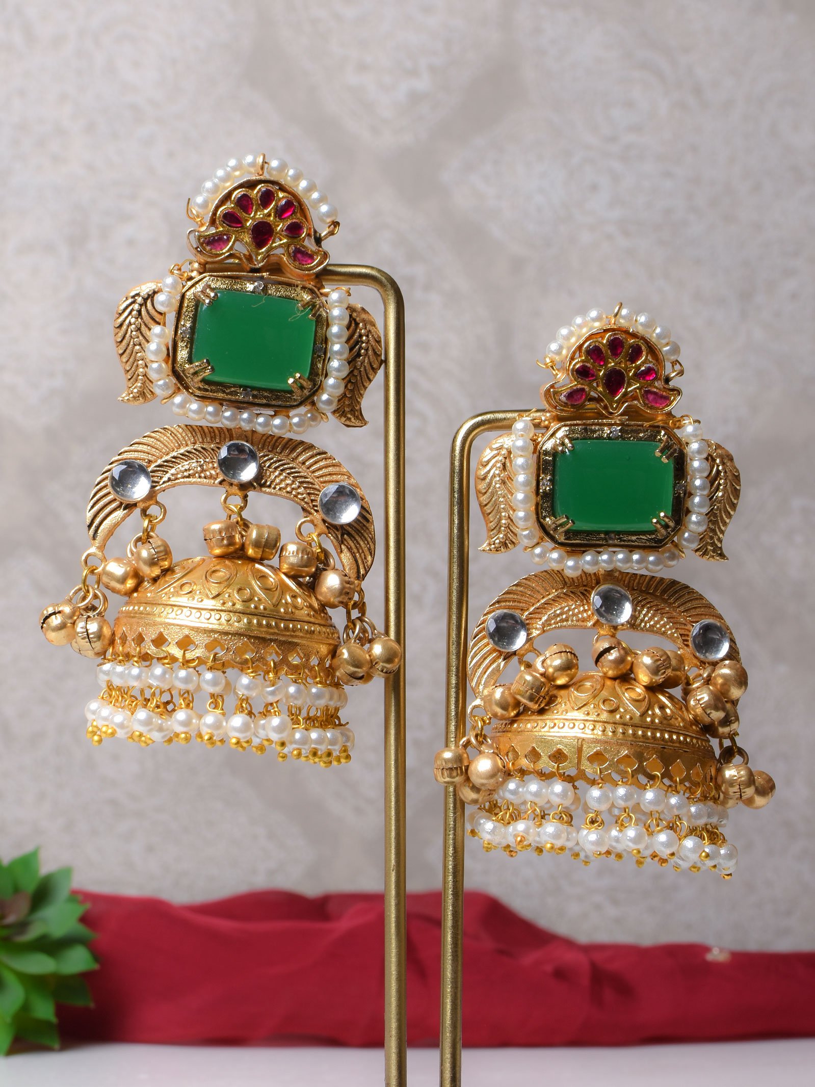 Dhvani Oversized Fusion Jhumka Earrings