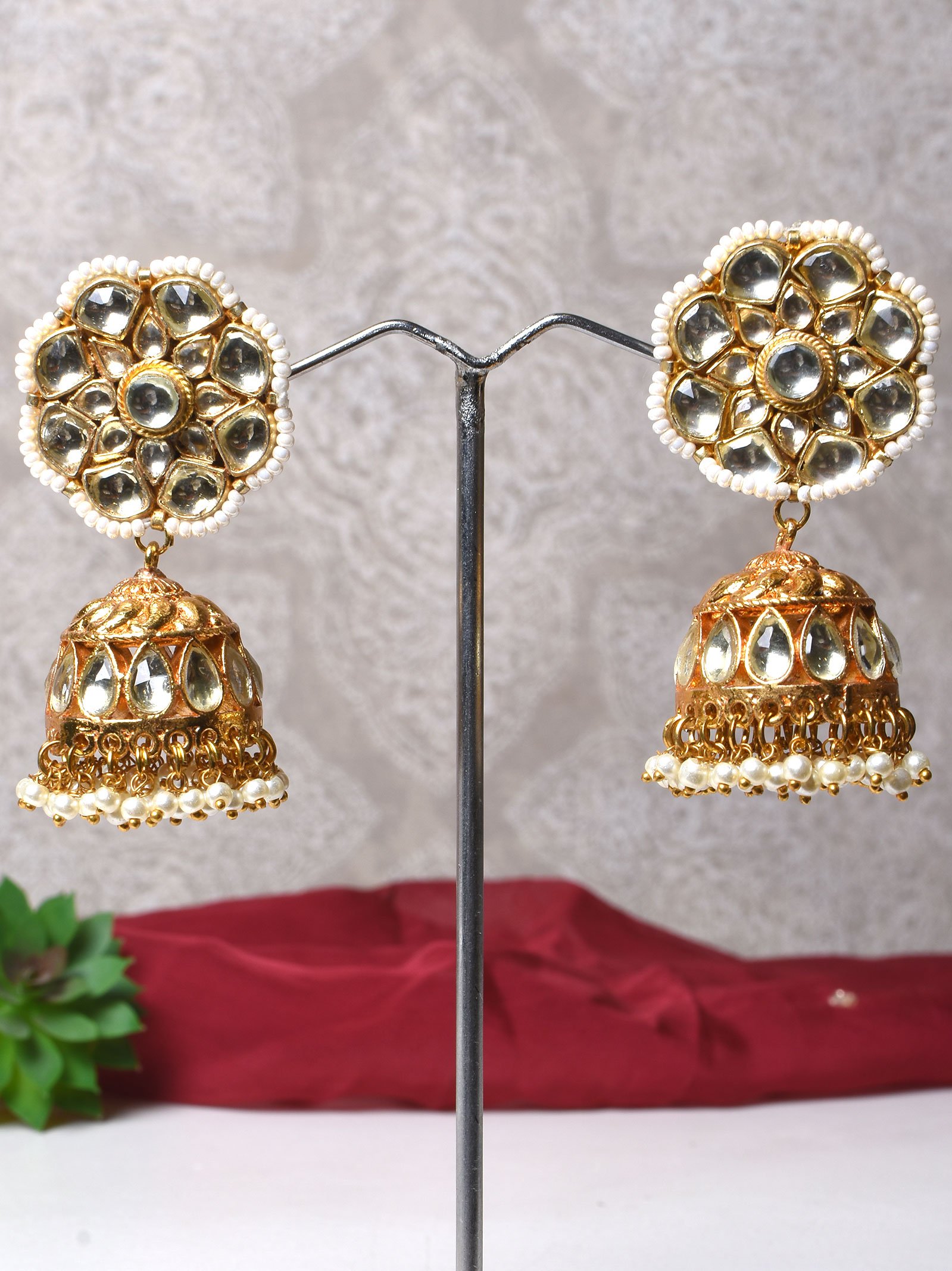Naina Kundan Jhumka Earrings