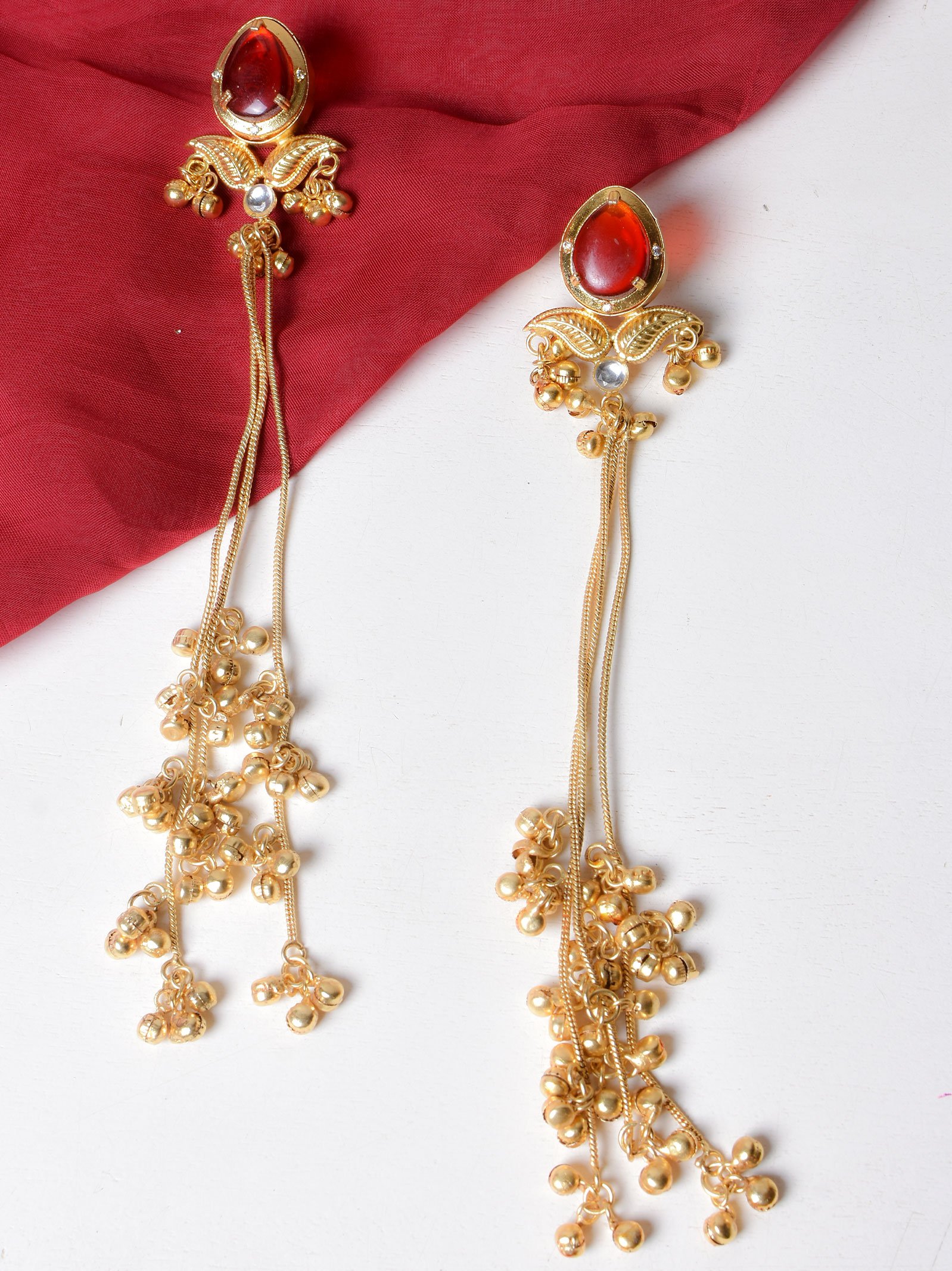 Inayata Fusion Earrings - Ruby