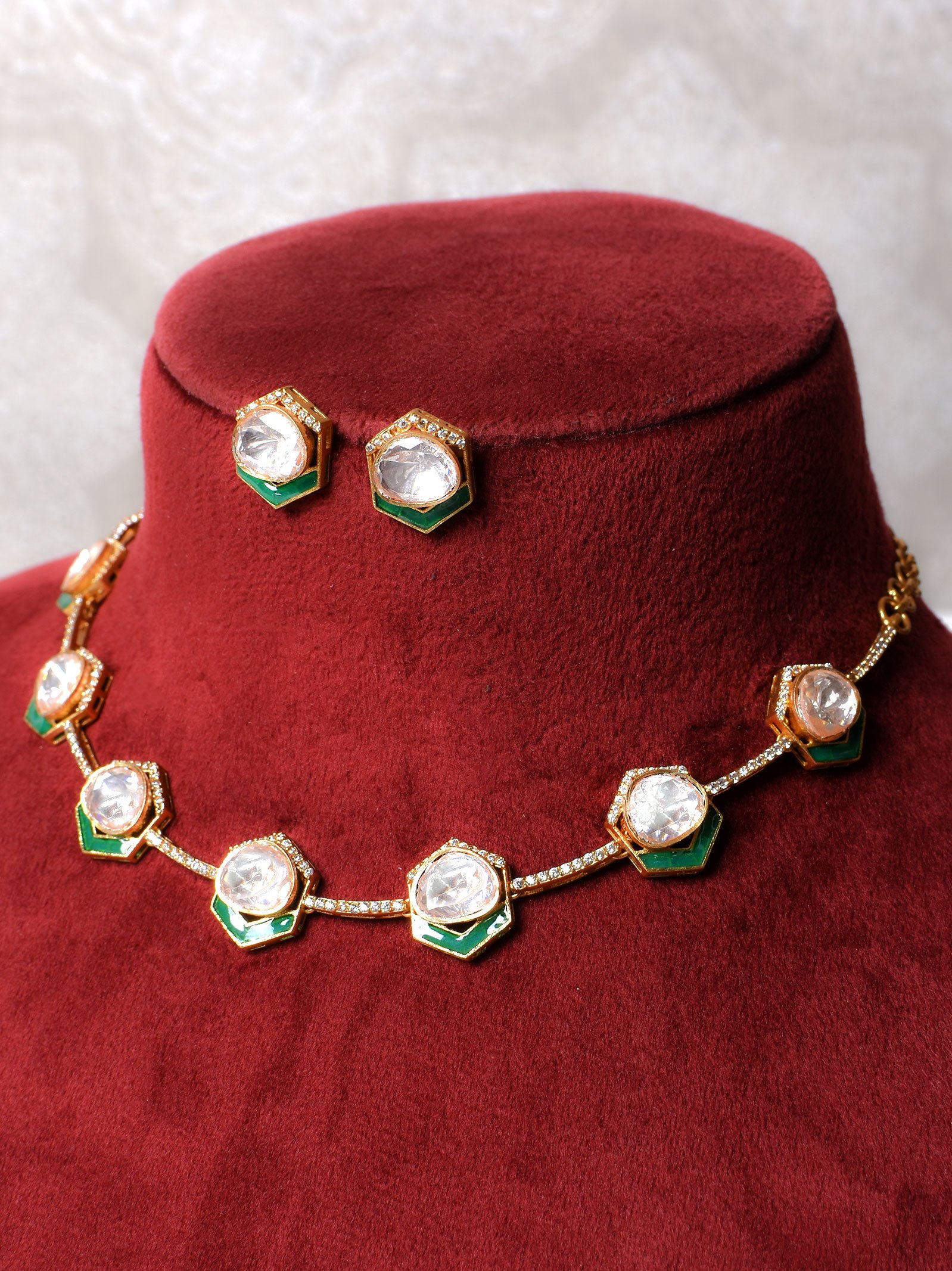 Hana Polki Necklace Set