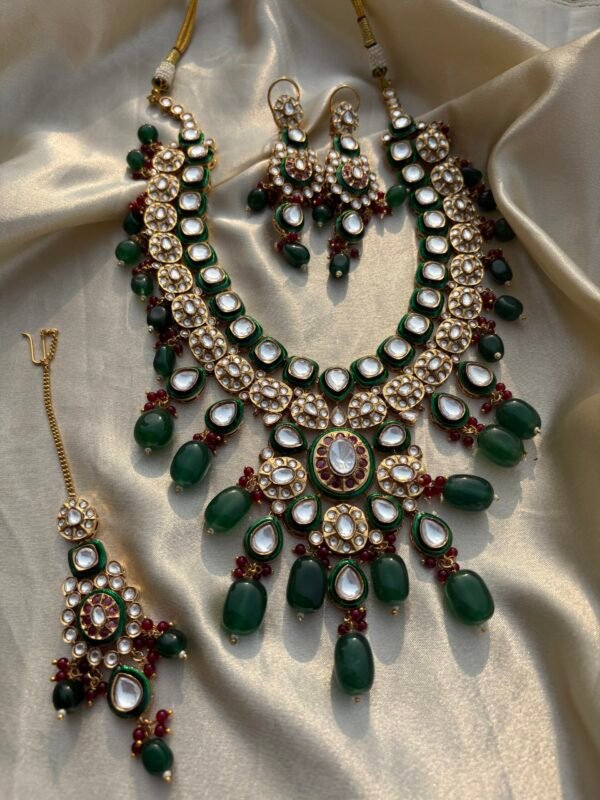 Anuradha Polki Bridal layered Necklace Set