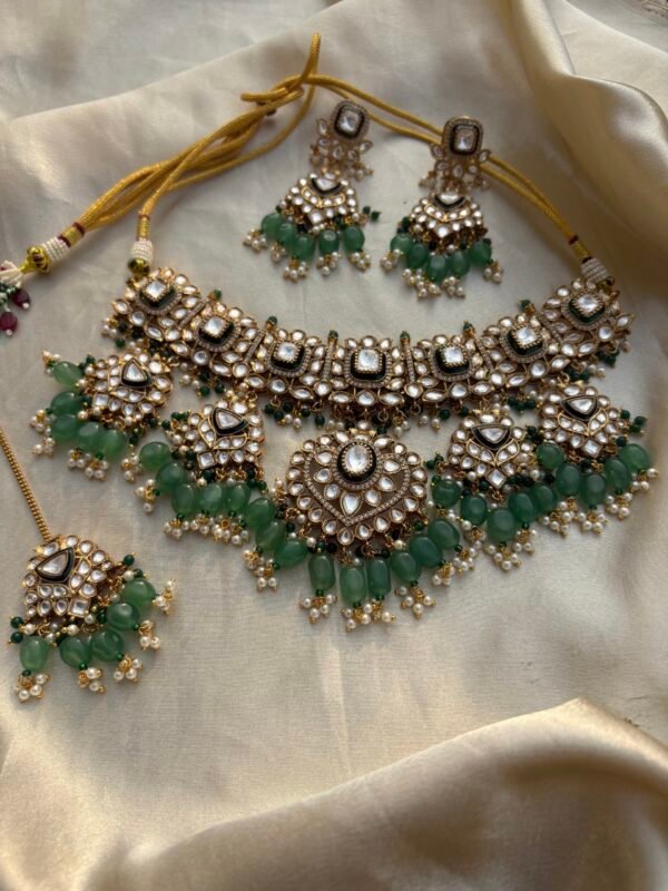 Prabhata Polki Bridal Choker Necklace Set