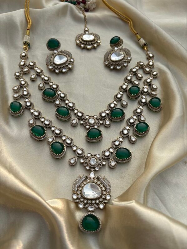 Poornima Polki Bridal layered Necklace Set