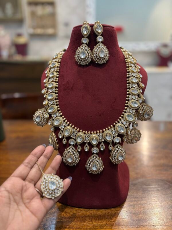 Kamakshi Polki Long Necklace Set