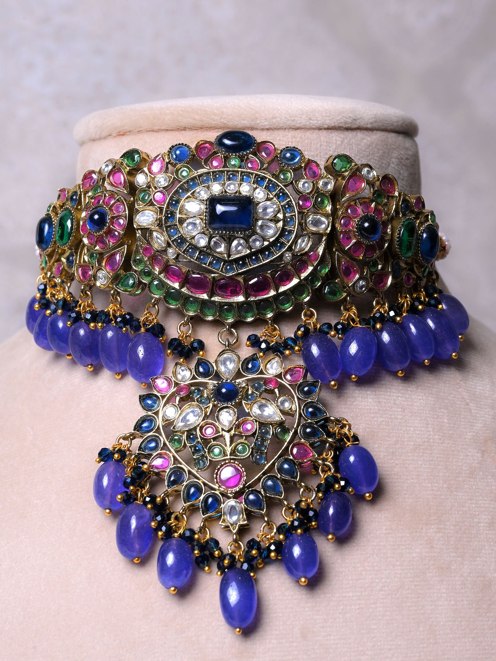 Sabya Multicolor Polki Choker Set Copy