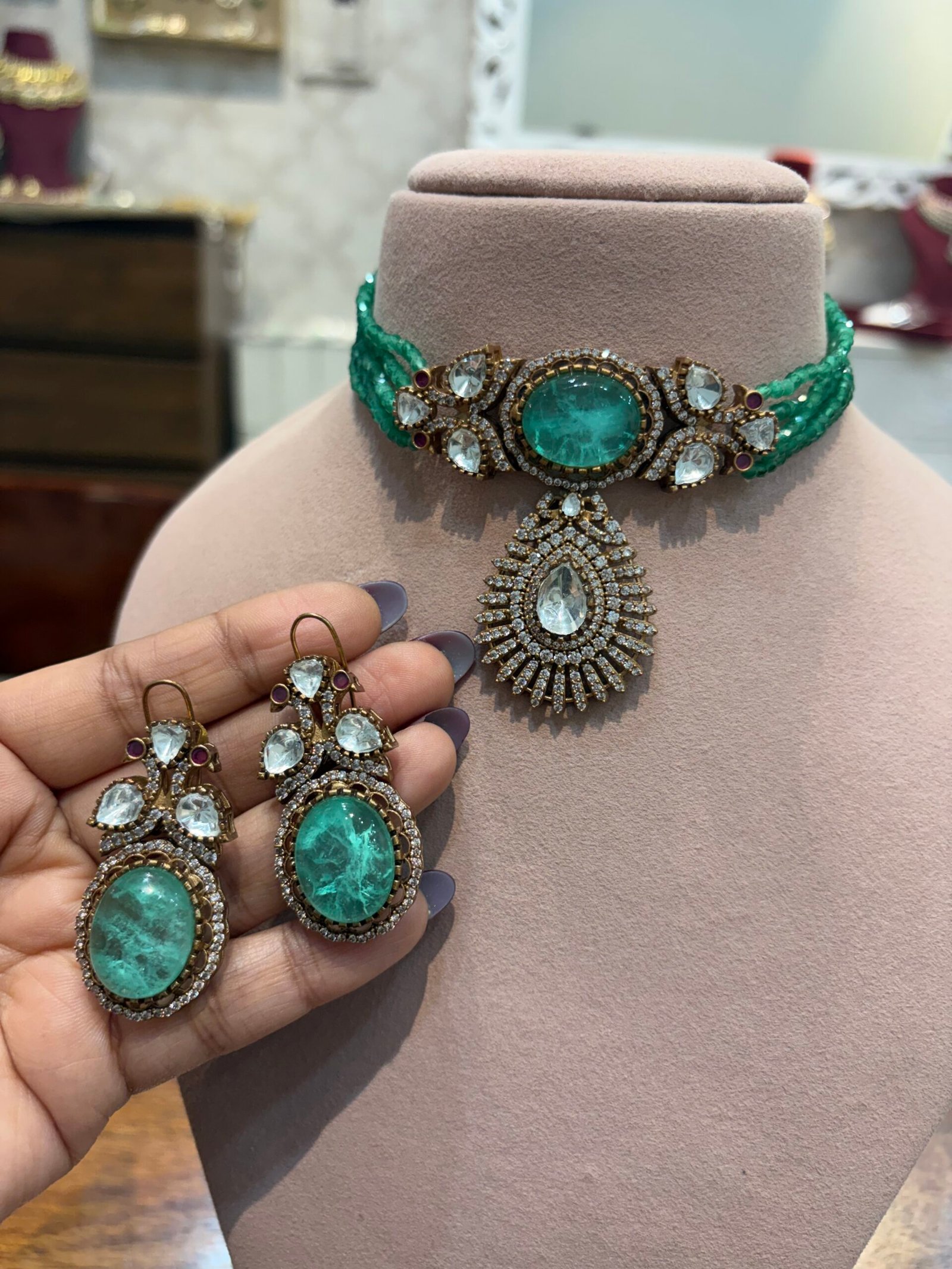 Asavari Polki Choker Set