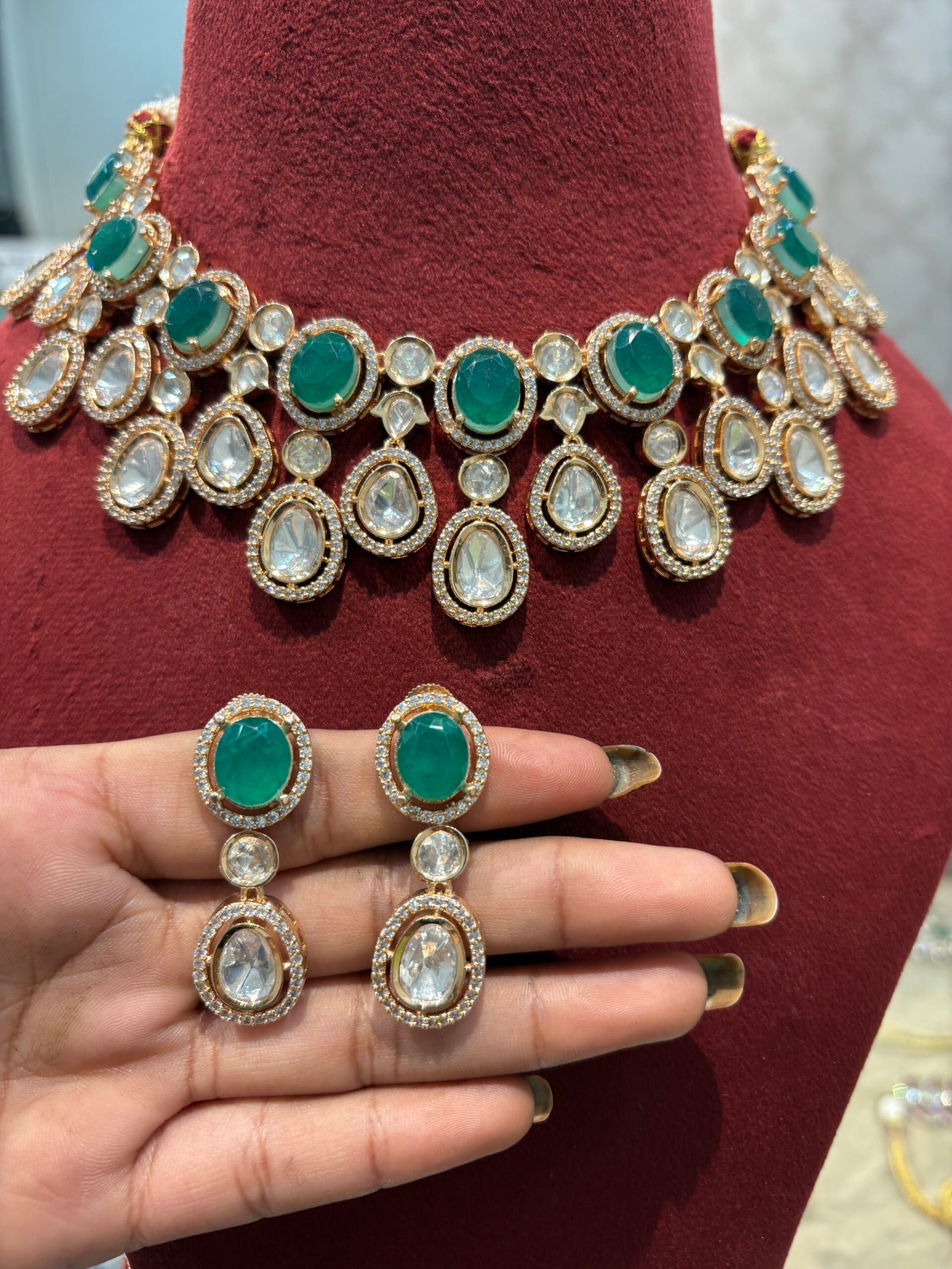 Bhavini Polki Necklace Set