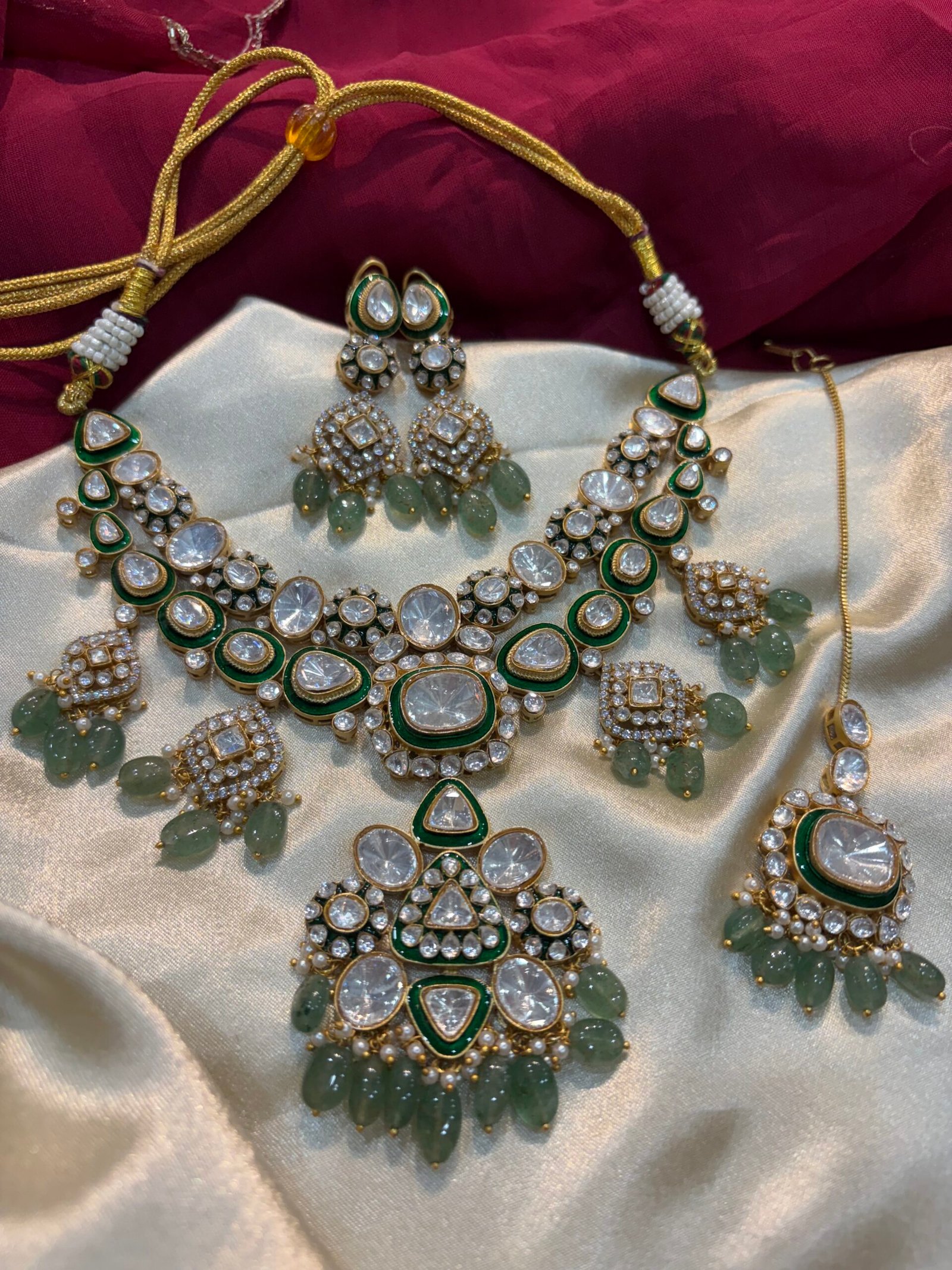 Jaagravi Polki Bridal Necklace Set