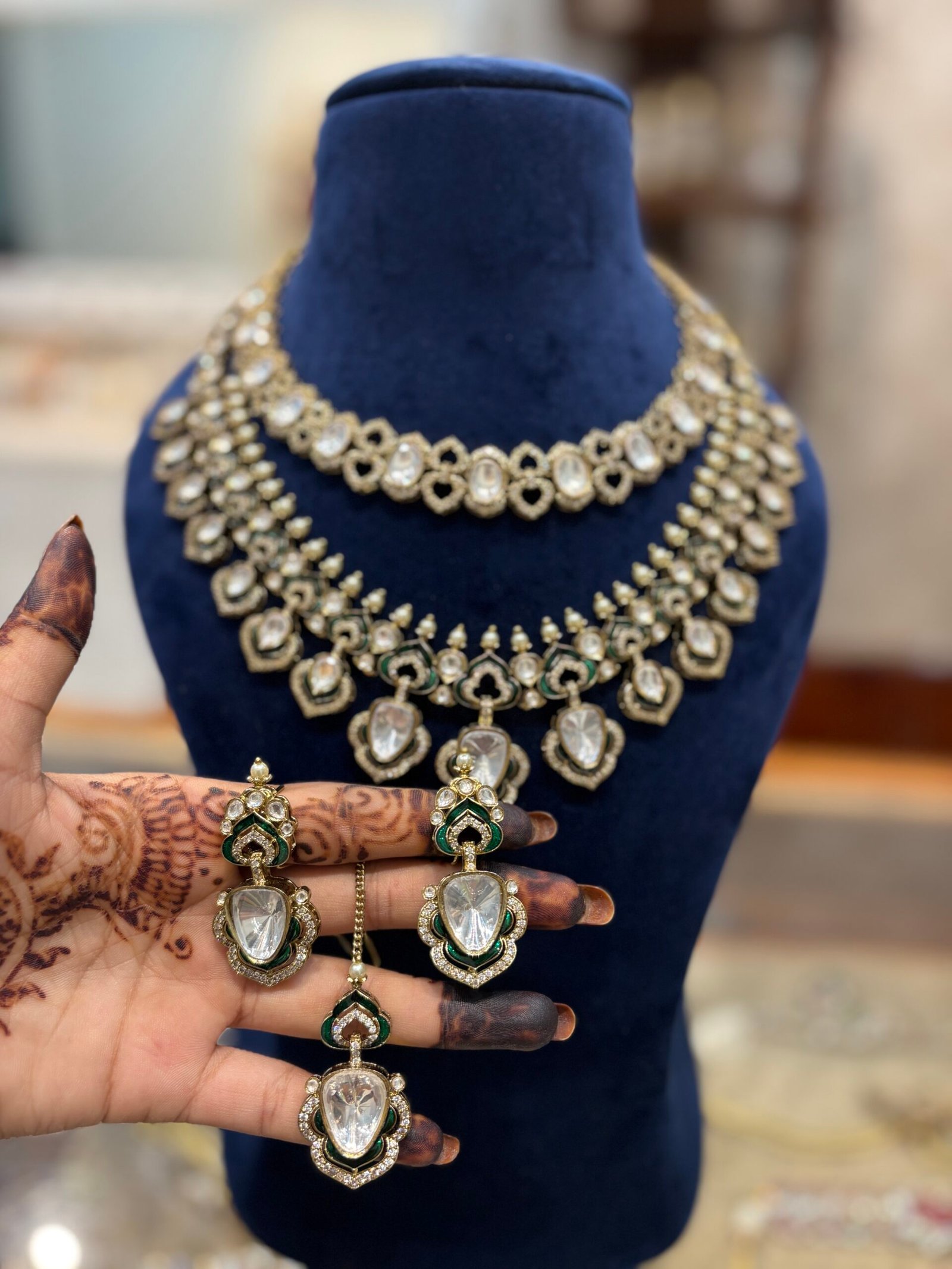 Farah Polki Bridal Necklace Set