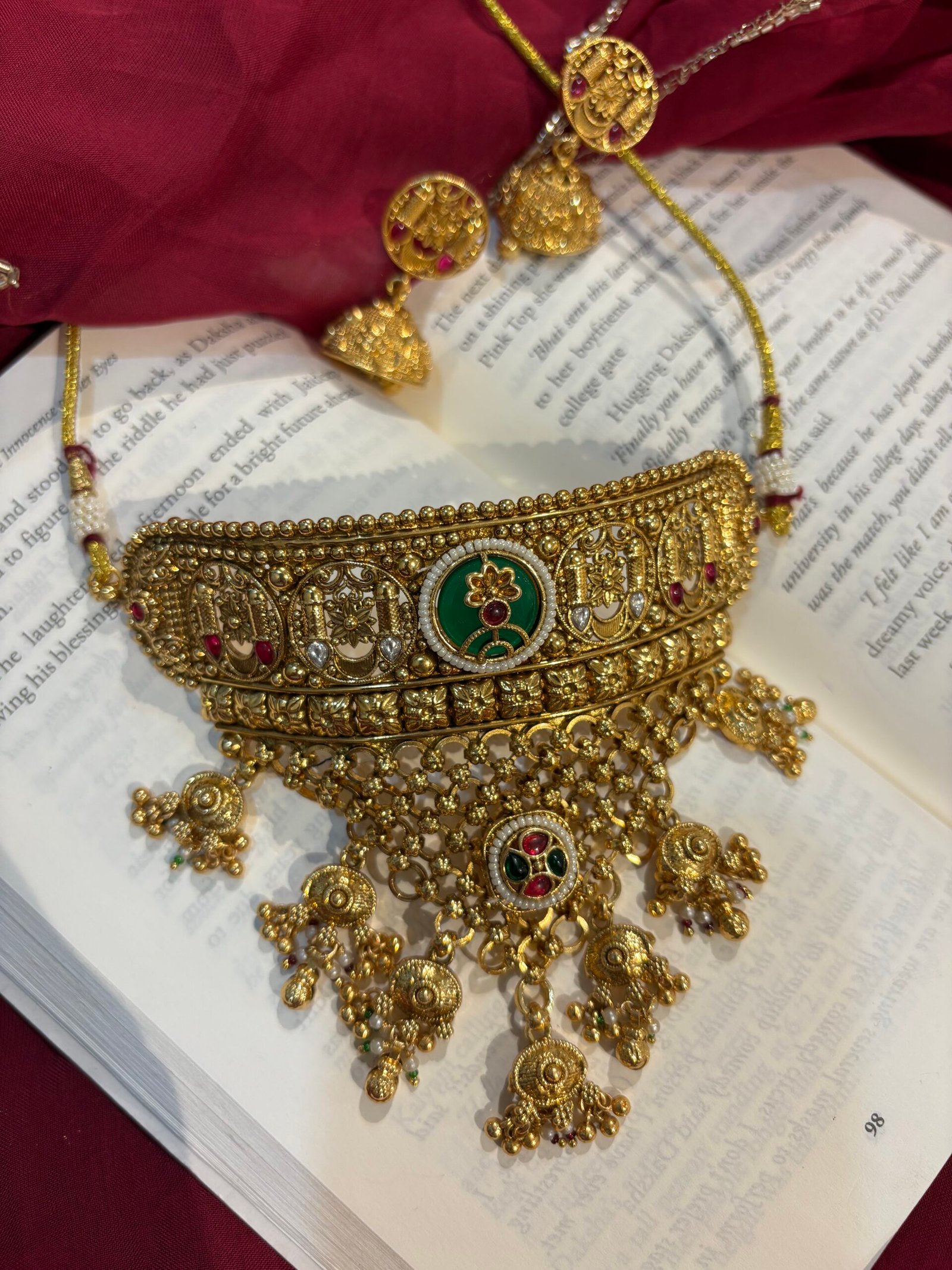 Girija Antique Gold Choker Set
