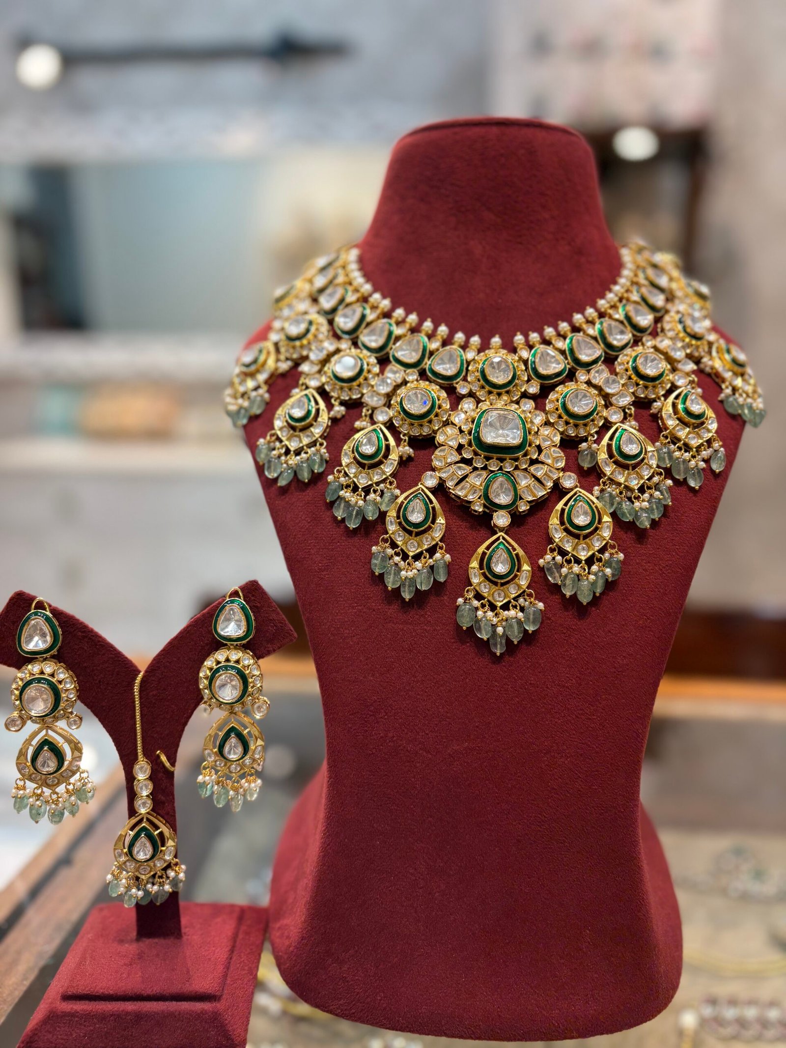 Ekisha Polki Bridal Necklace Set