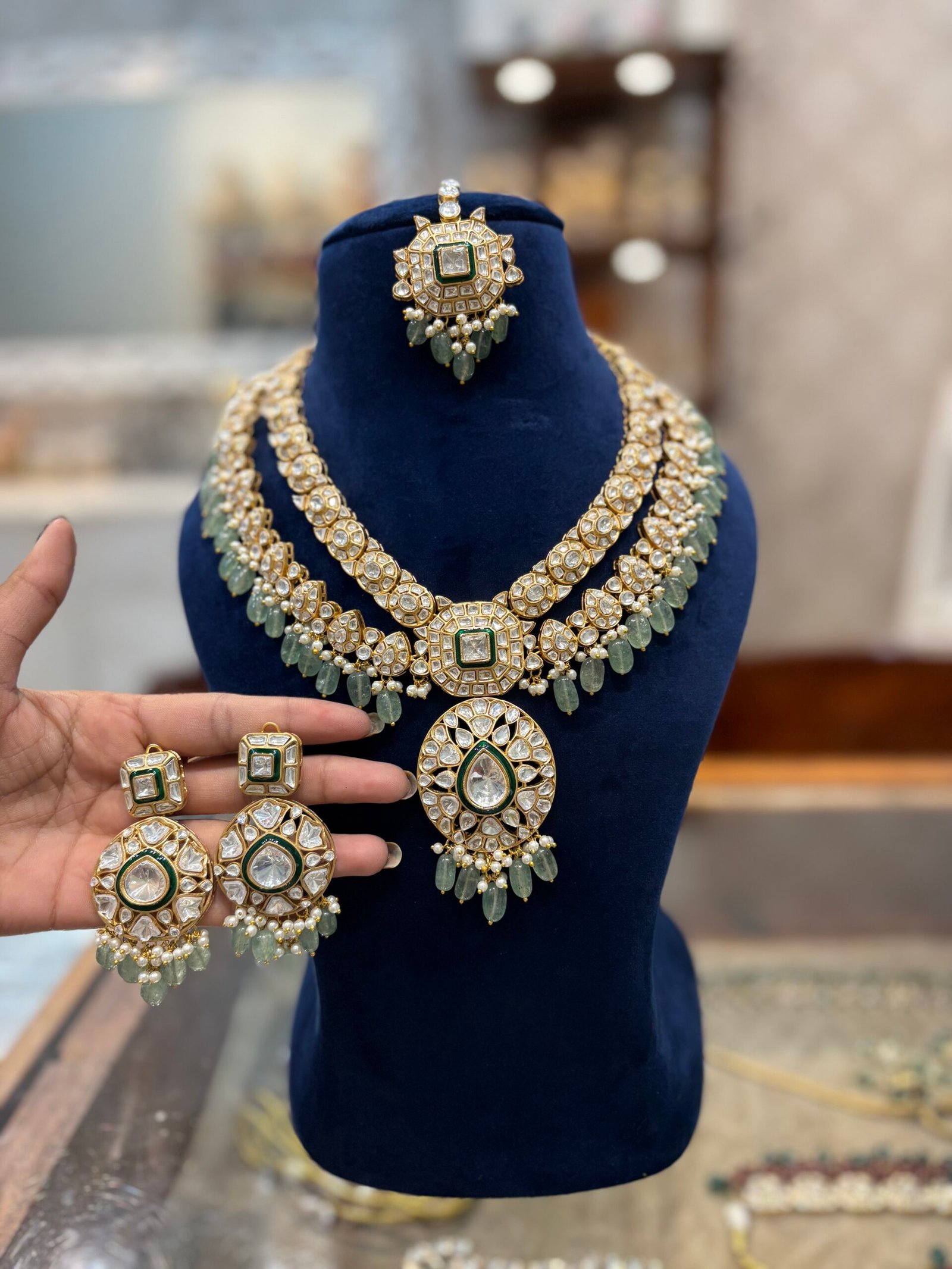 Adhyaara Polki Bridal Necklace Set