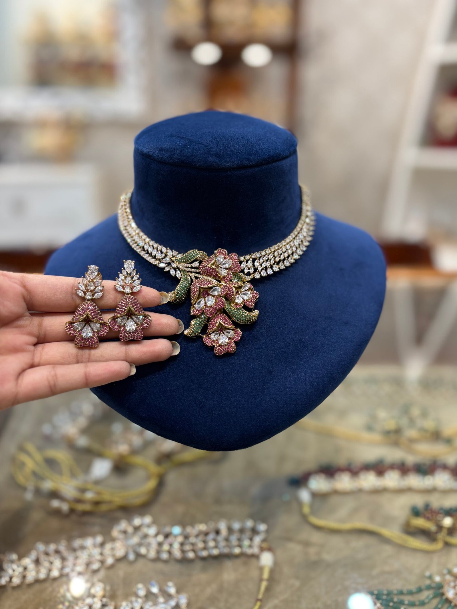 Ishvani Polki Necklace Set