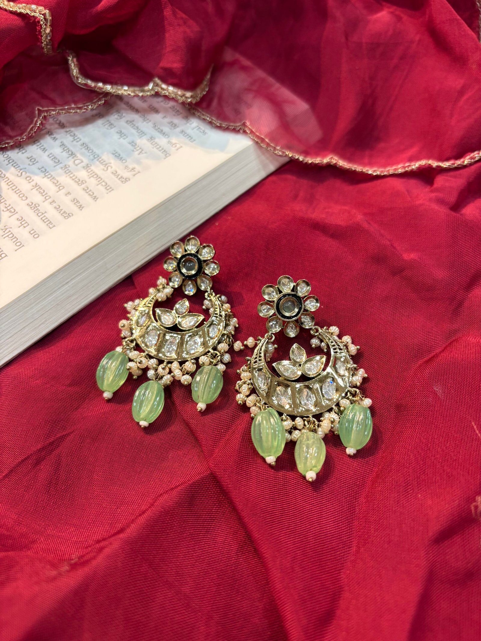 Oorja kundan chandbali earring