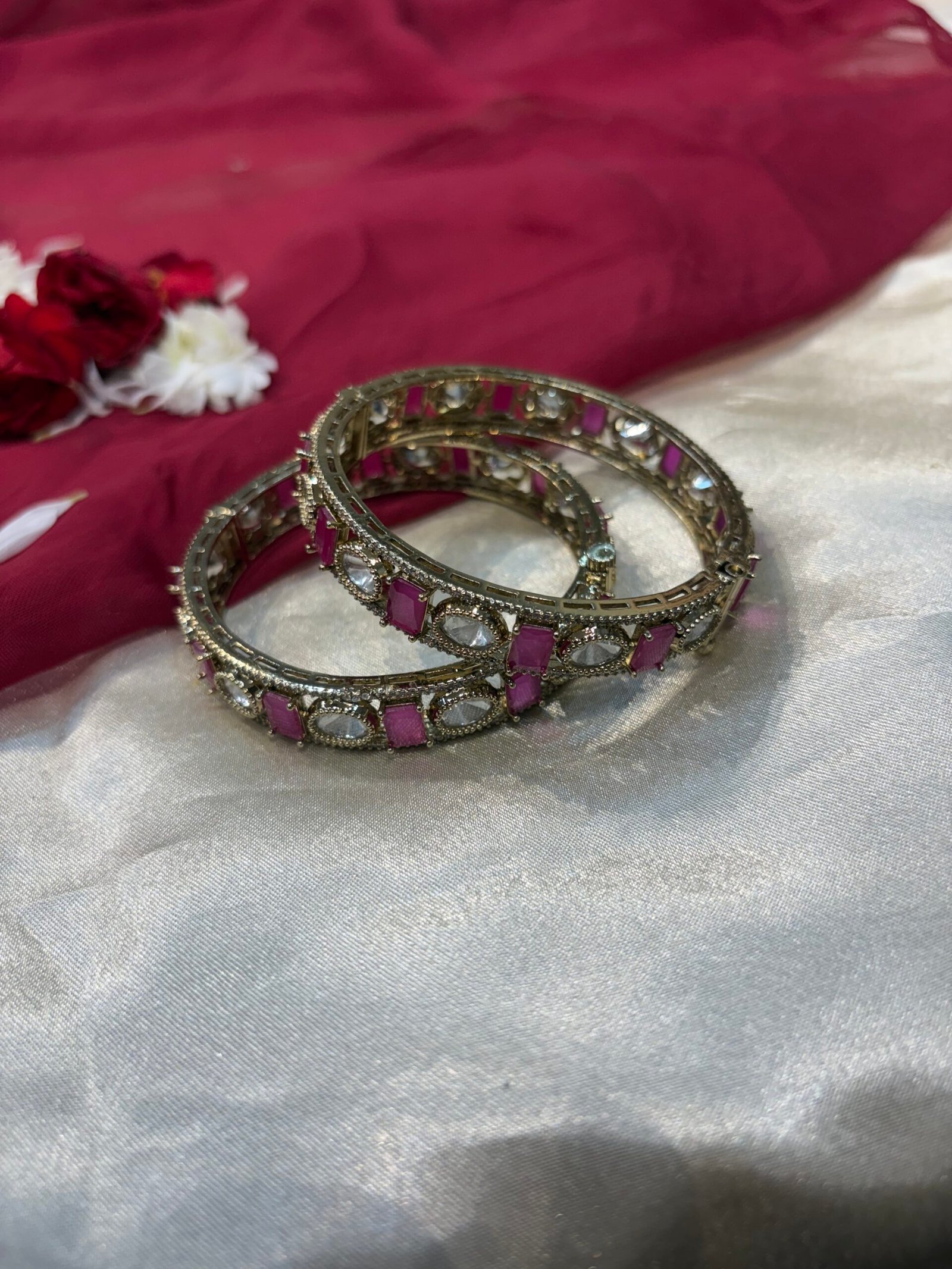 Ruchira Polki Ruby Bangles (2.4)