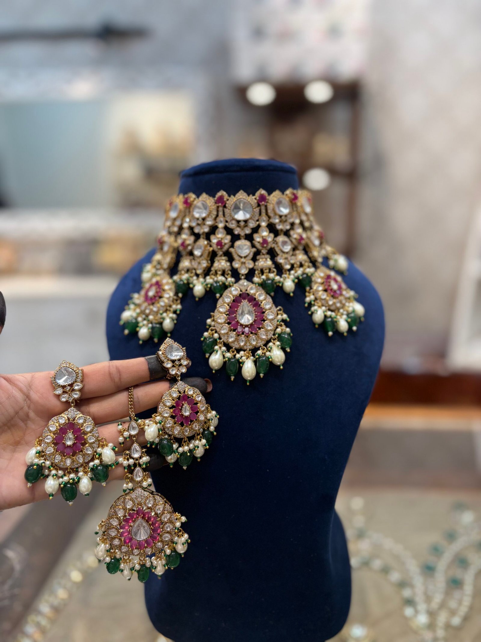 Padmika Polki Bridal Choker Set