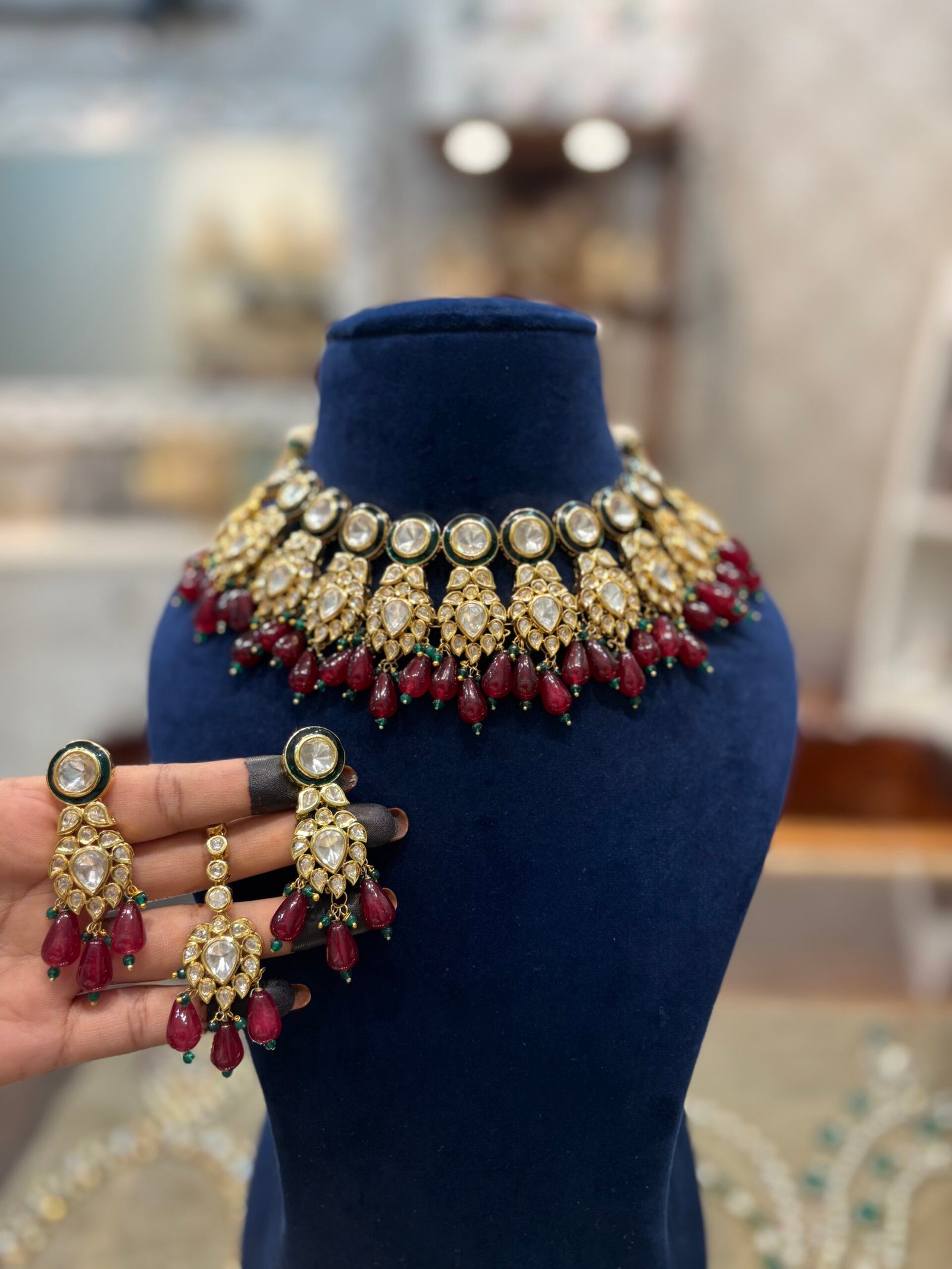 Harshika Polki Bridal Necklace Set