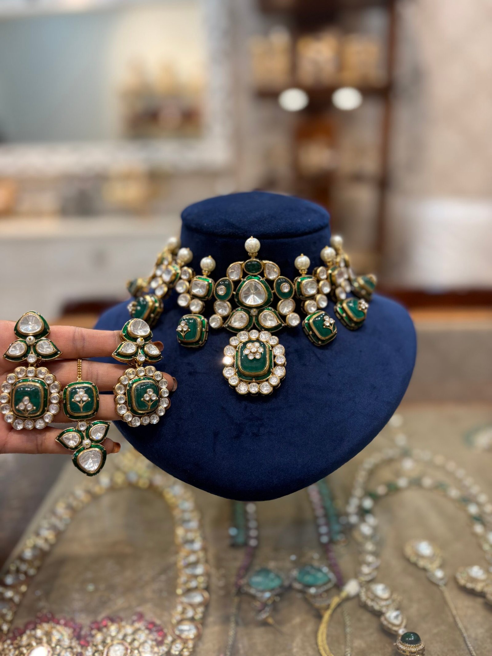 Sohini Polki Bridal Choker Necklace Set