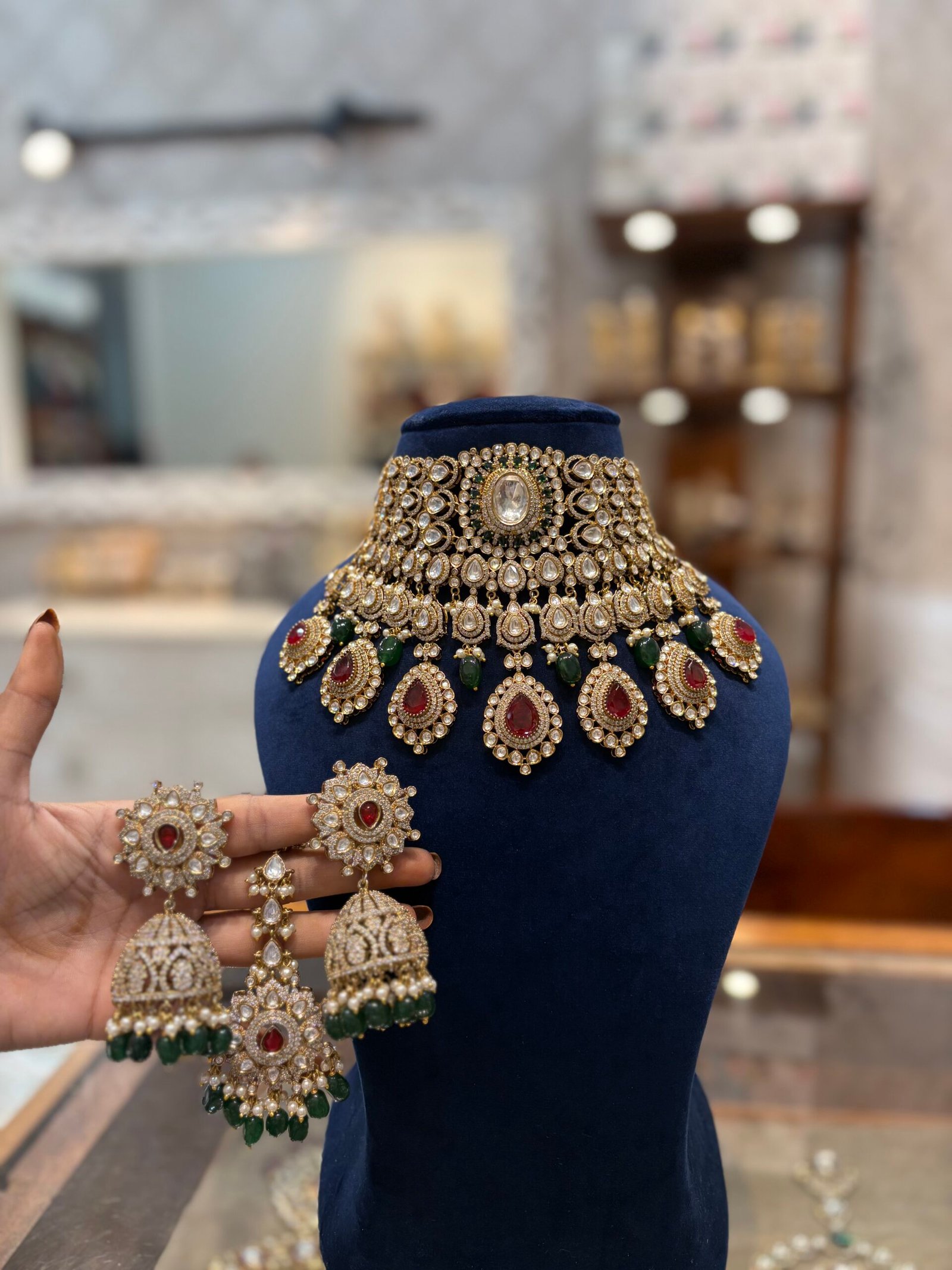 Vritisha Polki Bridal Choker Set