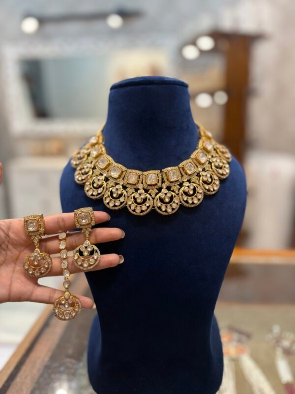 Mayuree Moissanite Polki Necklace set