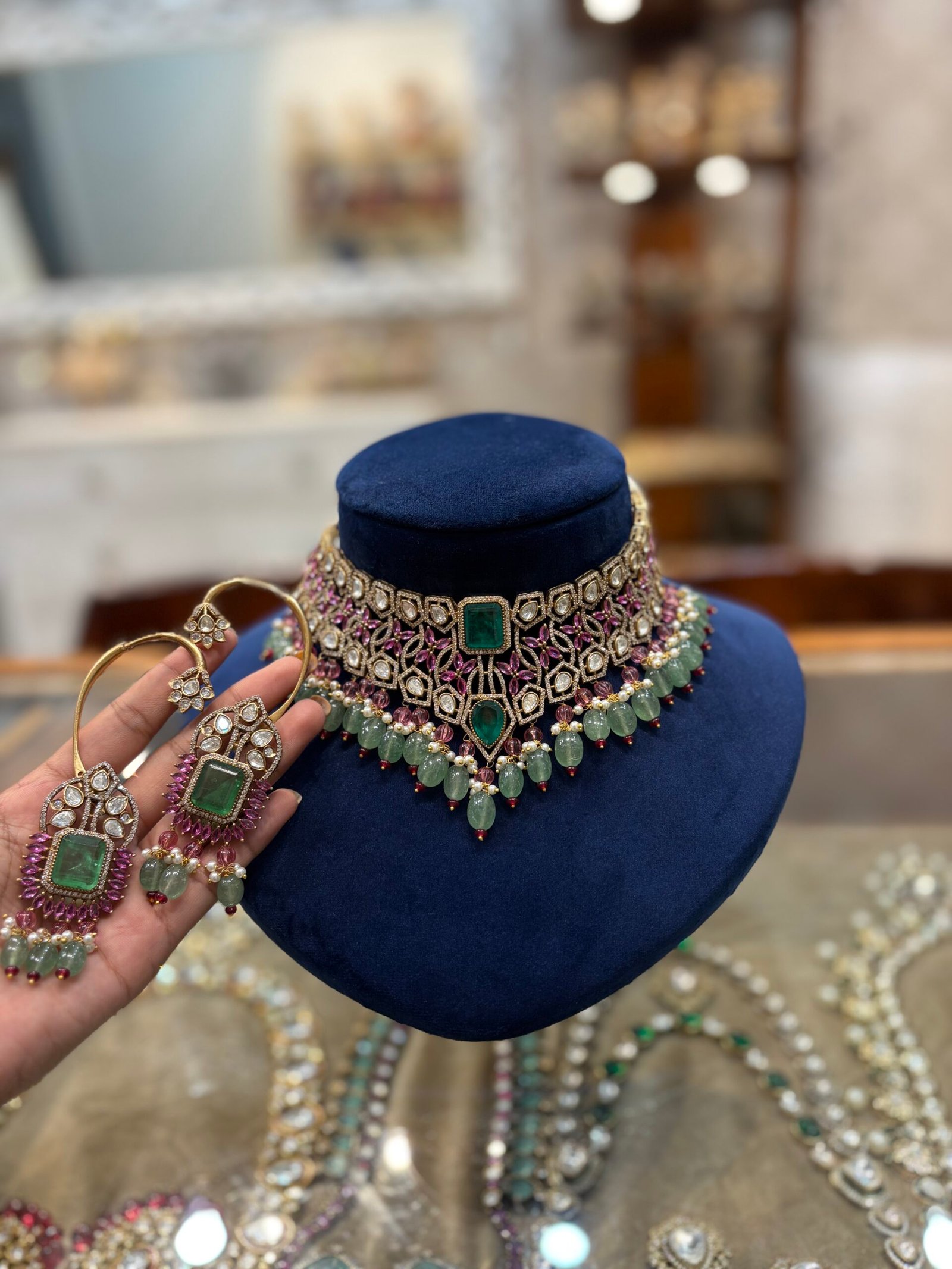 Fariya Polki Bridal Choker Set